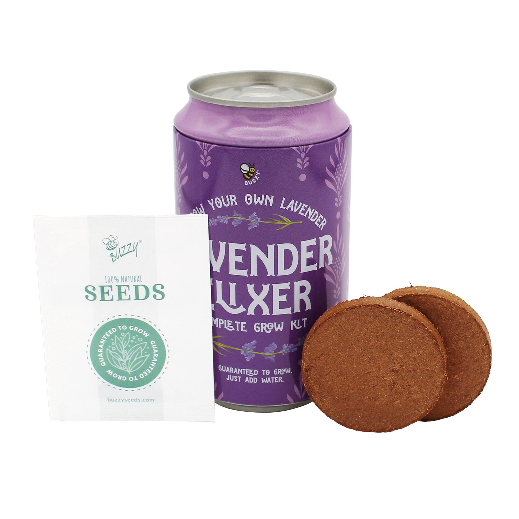 Buzzy® Lavender Soda Can Complete Grow Kit